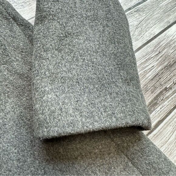 Cole Haan Women's Wool Blend Pea Coat 6 Charcoal Grey Gray Full Zipper Zip Lined - Picture 6 of 16